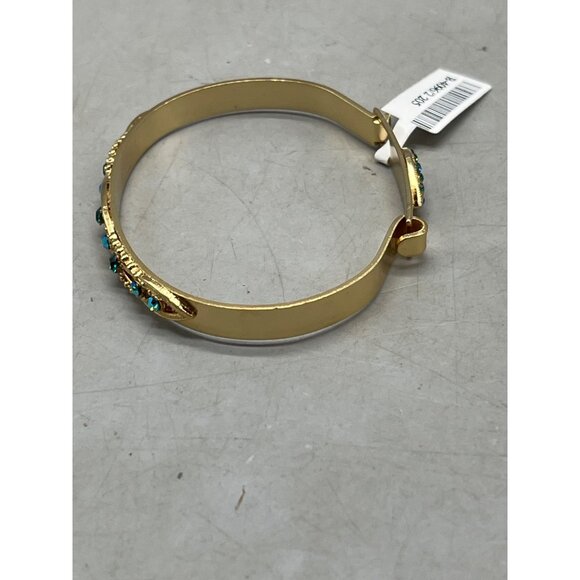 Mariana bracelet 4096/2 205 handmade blue crystals gold toned 2.5" READ NEW - Picture 6 of 10